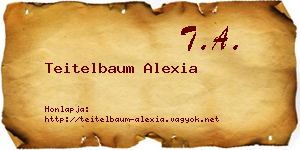 Teitelbaum Alexia névjegykártya